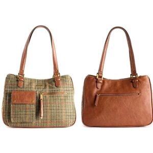 Kayla Hunter Plaid Satchel Handbag